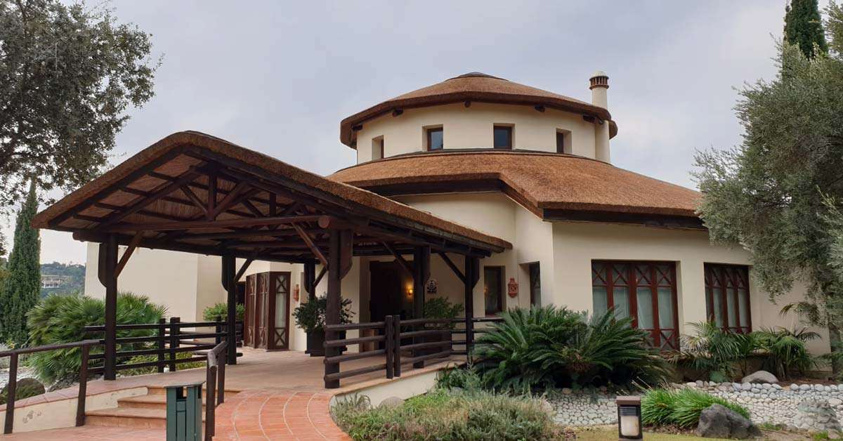 Cape Reed’s thatch roofing transforms the La Zagaleta New Club House in Benahavís, Spain