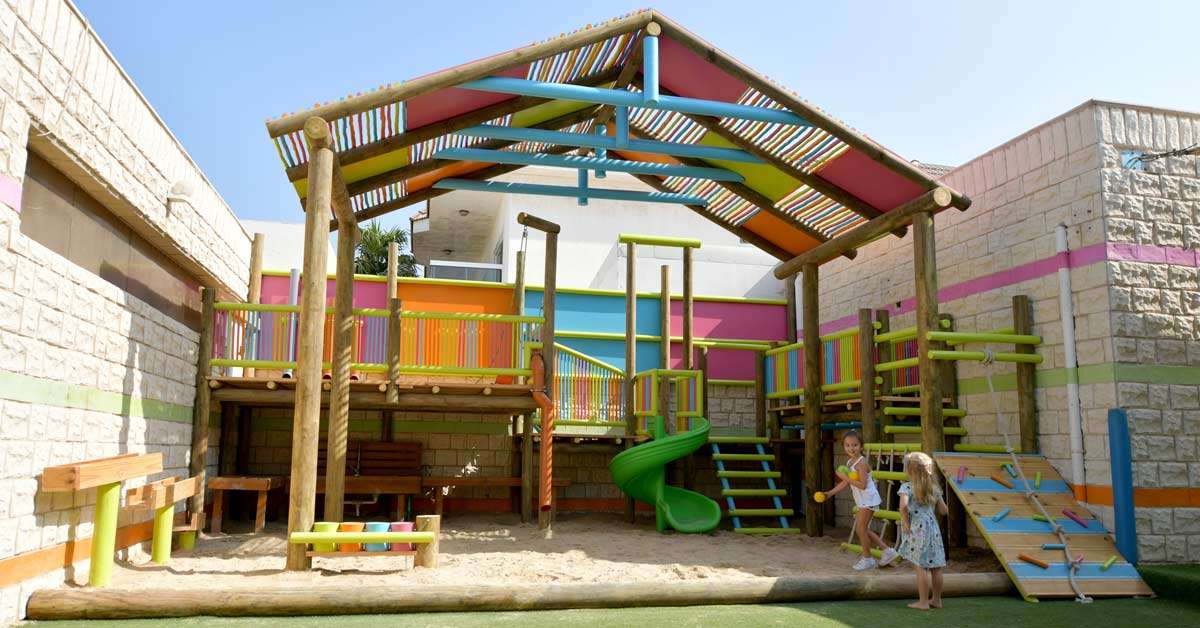 Custom built outdoor kids play area