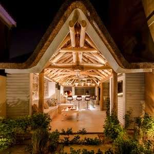 Cape Reed turnkey project private villa thatched outdoor living area