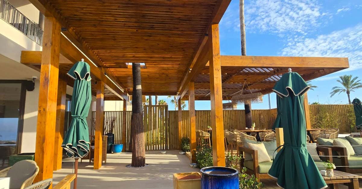 Cape Reed wooden pergola at Laguna Beach